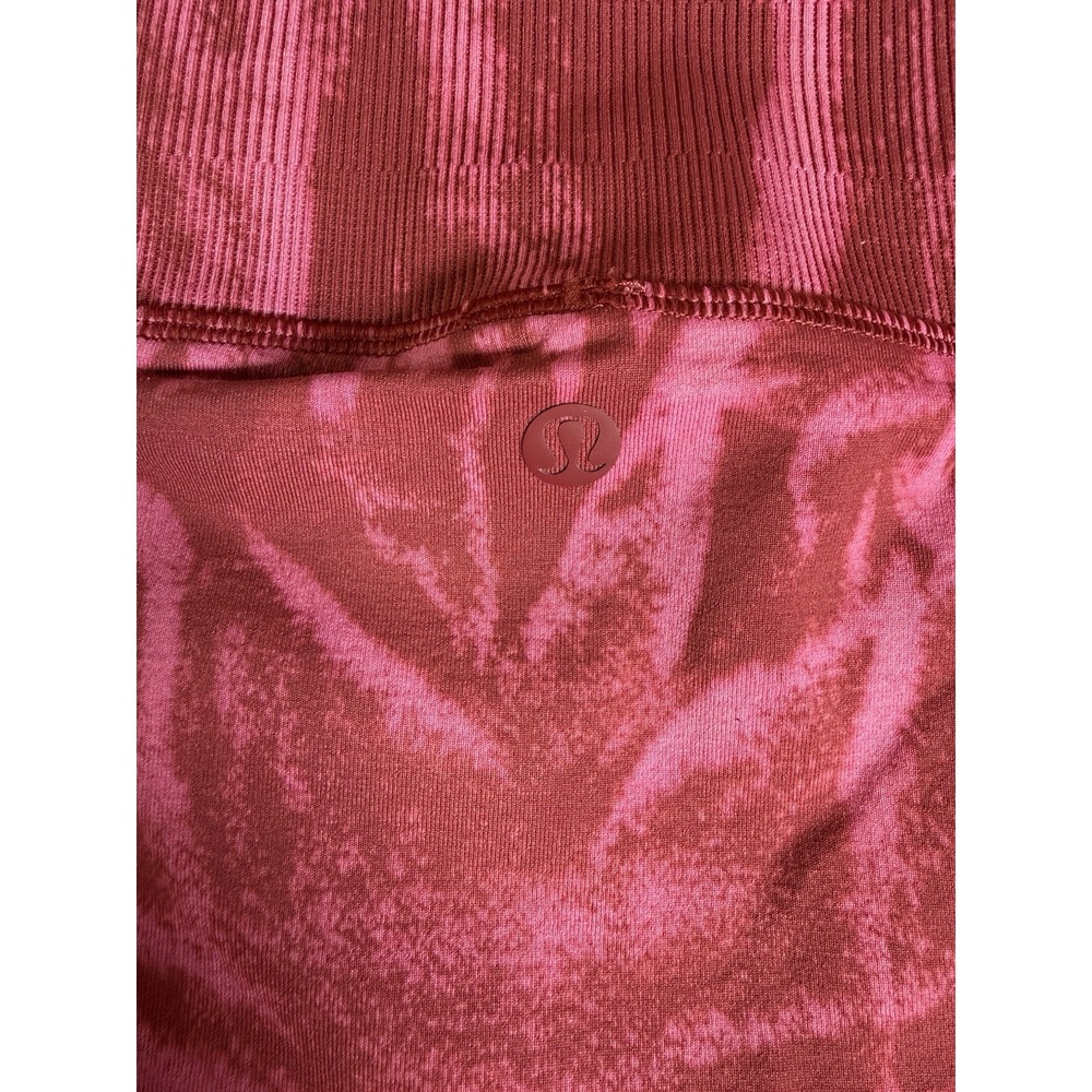 Lululemon Swiftly Tech Leggings Women 4 Burgundy Excellent Marble High Rise - Picture 3 of 5